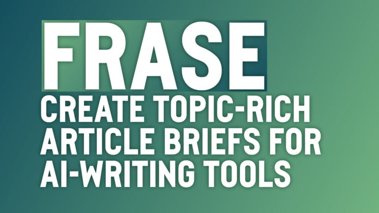 Create topic-rich article briefs in Frase